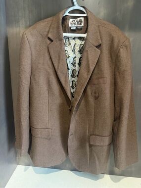 Star Wars Brown Men's Blazer with Rebel Alliance Detail